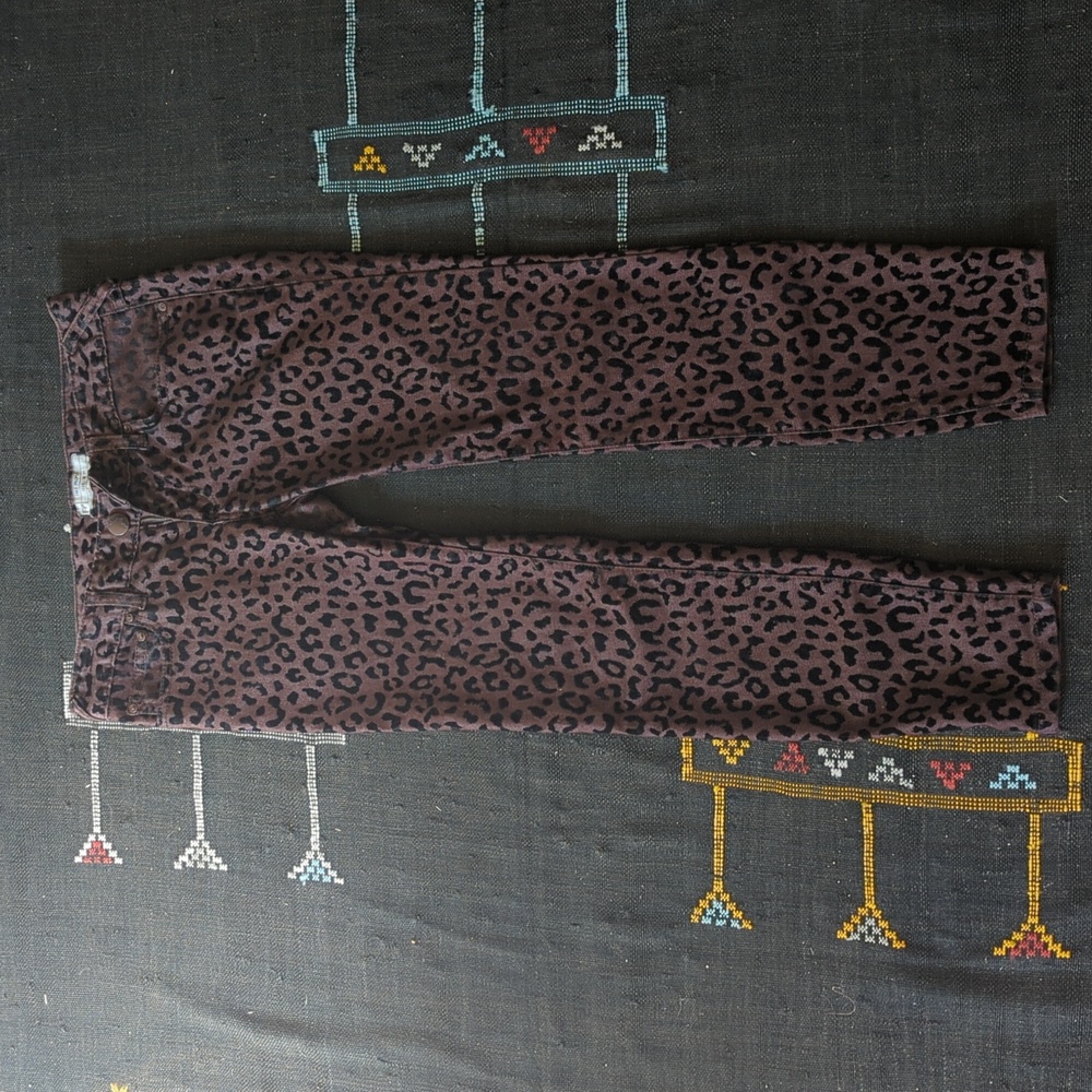 Free people leopard print skinny jeans